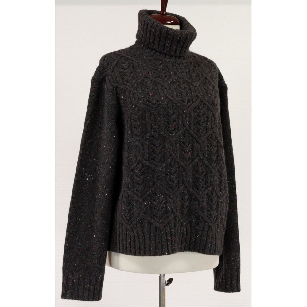 LORO PIANA 100% BABY CASHMERE DARK GRAY W/MULTI COLOR SPECKS TURTLENECK - Picture 6 of 7